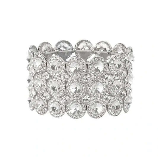 Paparazzi-Jewelry, White Sparkle Zi-Bracelets