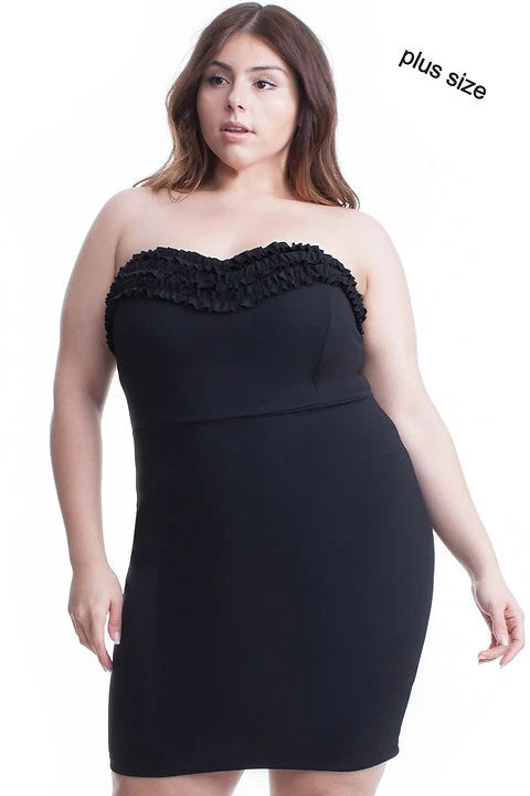 Black Dress With Zipper Back, League Maxi Dress, Plus size