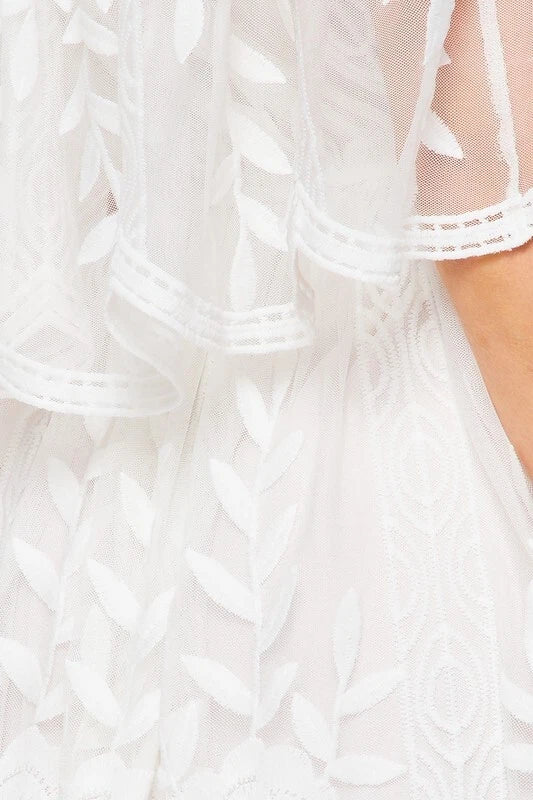 Off Shoulder Lace Maxi - Overlayed Off-Write-Dress.