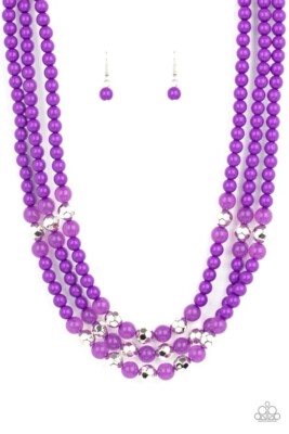 STAYCATION All I Ever Wanted Jewelry - Pink, Purple Necklace.